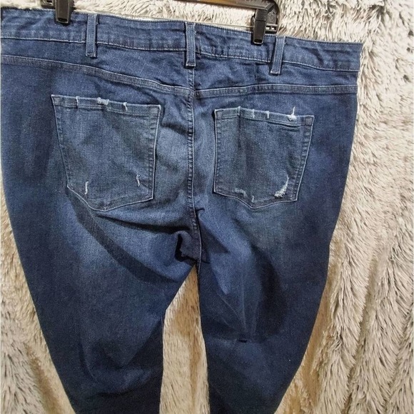 LANE Bryant skinny distressed raw hem jeans plus - Picture 11 of 12